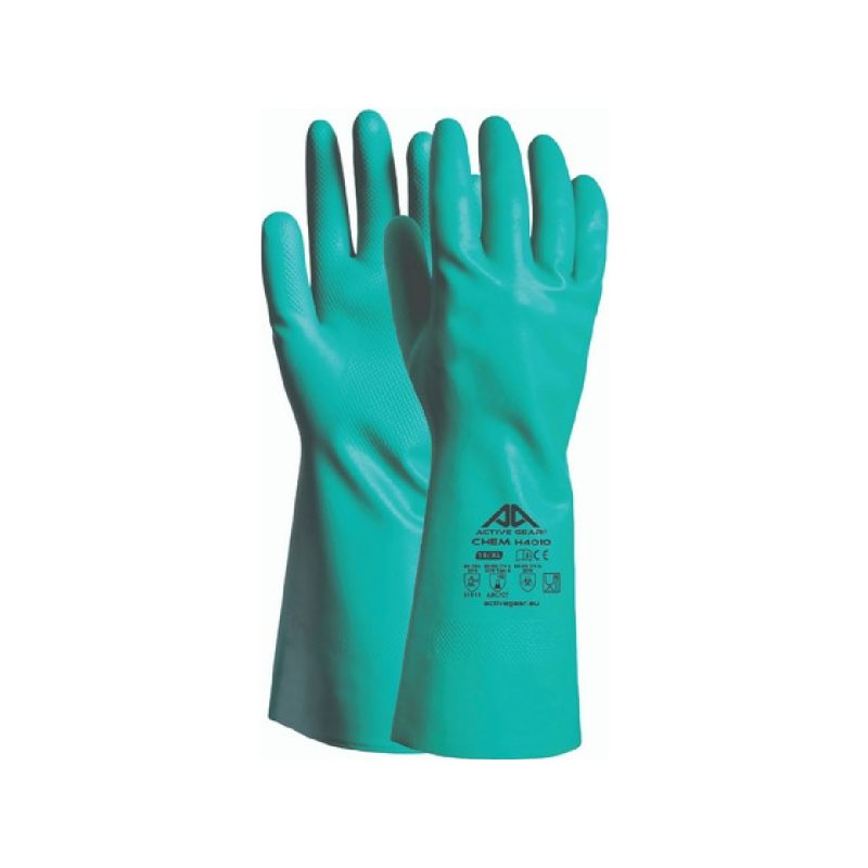 Γάντια χημικών H4010 νιτριλίου 10/XL πράσινα