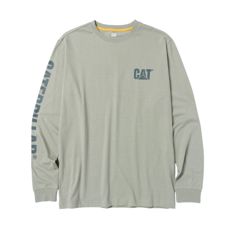CAT Μπλουζάκι μακρυμάνικο trademark tee πράσινο L 1510034