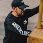 CAT Μπλουζάκι μακρυμάνικο trademark tee μαύρο 2XL 1510034 - Image 4