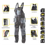 TOP MASTER Φόρμα τιράντα μαύρη XXXXL 557806 - Image 2